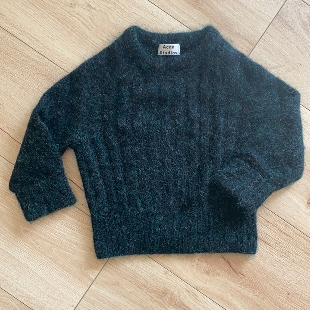ACNE SWEATER KIDS MINI DANIA FOREST GREEN SIZE 4